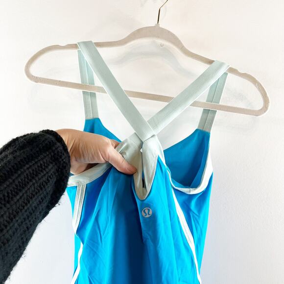 Lululemon Run Mile A Minute Tank Top Beach Blanket Blue Aquamarine 8 - Picture 5 of 6